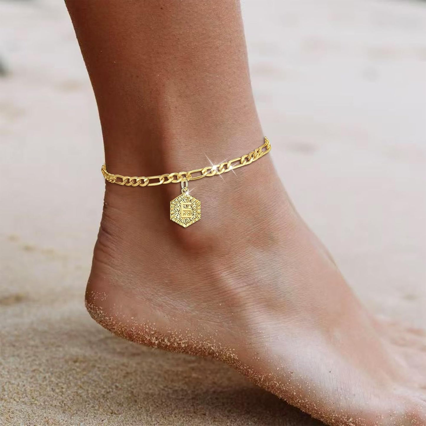 Initial Ankle Chain Anklets Foot Jewelry