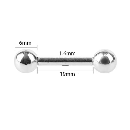 2 Pcs Tongue Piercing Titanium Plated Piercing Tongue Rings Bars Girls 14G Tongue Piercing Industrial Barbells Quality Body Ring